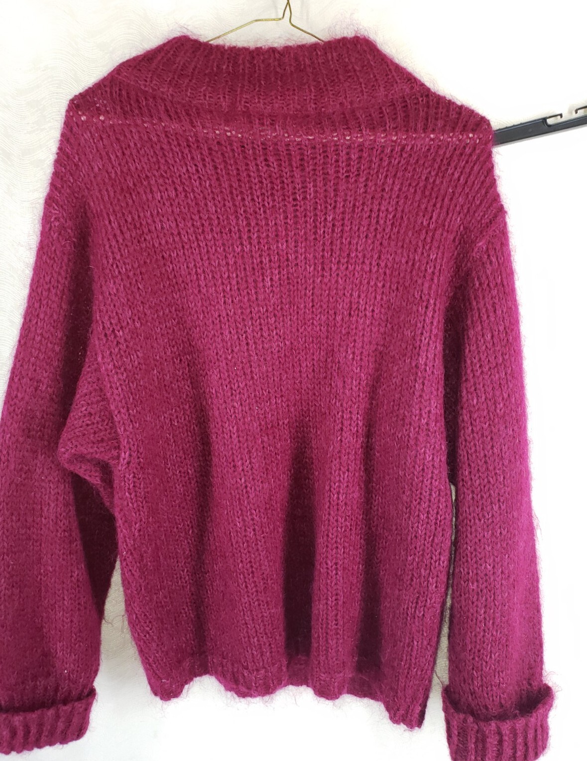 Cassidy Women’s VTG 1980s Fuschia Mohair Blend Sweater M