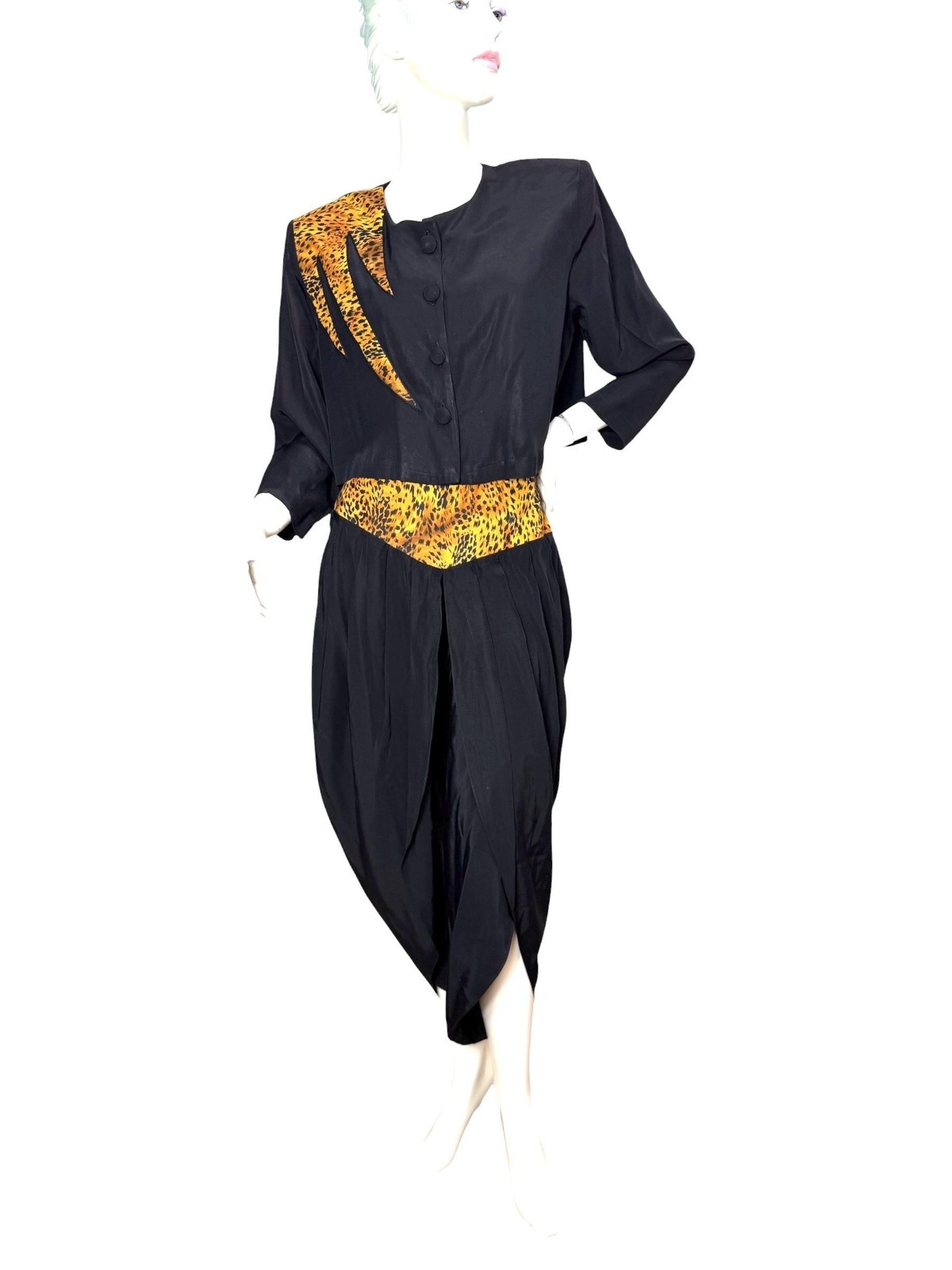 1980s harem pants and cropped jacket with animal print applique’s by Alyn Paige