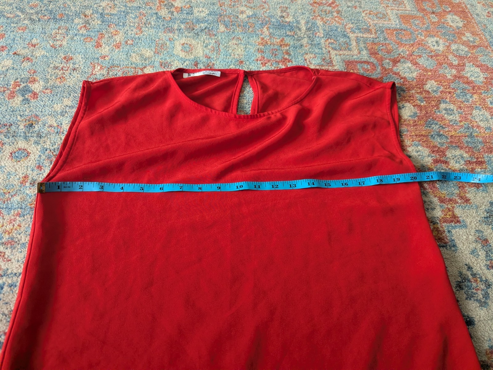 Vintage 80s Pierre Balmain Women’s Medium Short Cap Sleeve Red Blouse Top 181