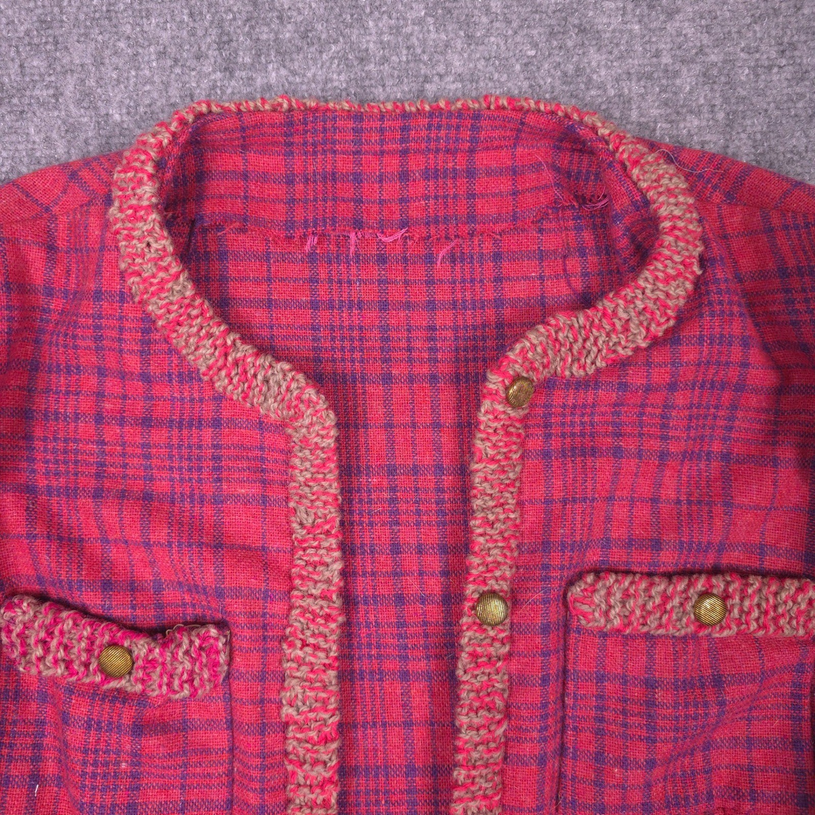 Handmade Plaid Tailored Blazer Women Pink Vintage Academia Clueless Preppy Retro