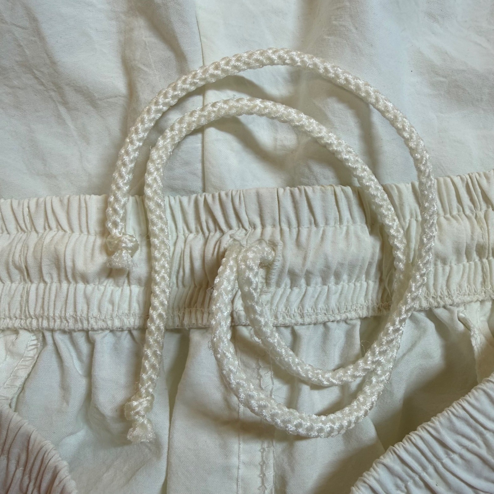 Vintage Bonnie Sportswear California Nylon Track Pants USA White Medium 80s 90s