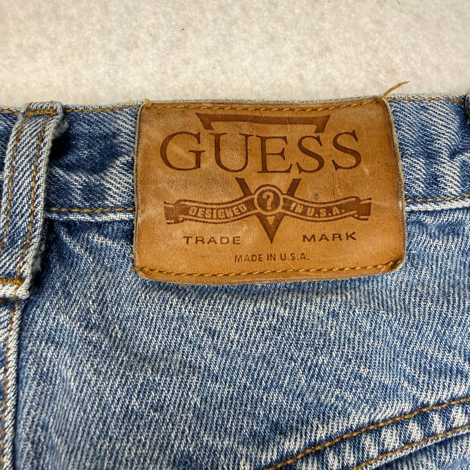 Vintage Guess Jeans Georges Marciano High Waisted Straight Leg Blue Denim 29×32
