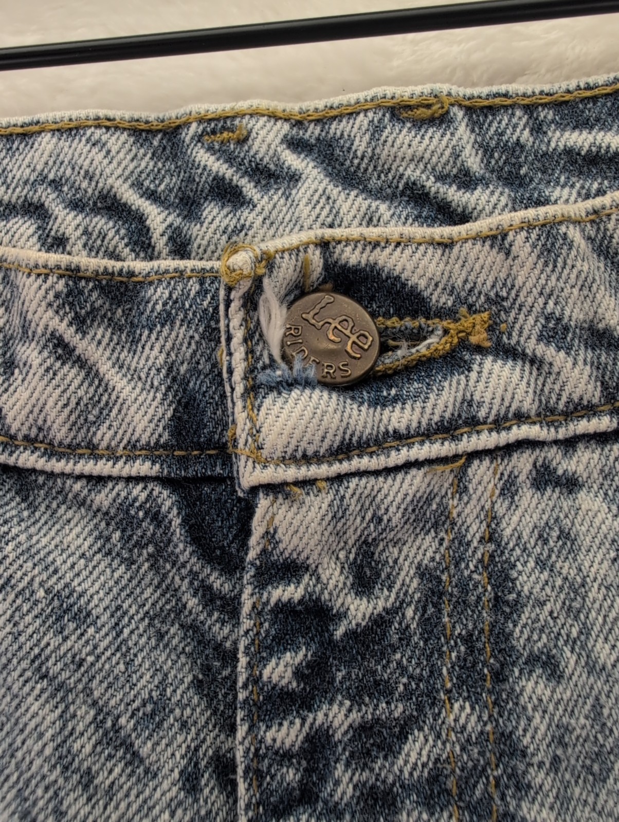 VTG Lee Riders Acid Wash High Waisted Relaxed Fit Tapered Mom Jeans Sz 14 M