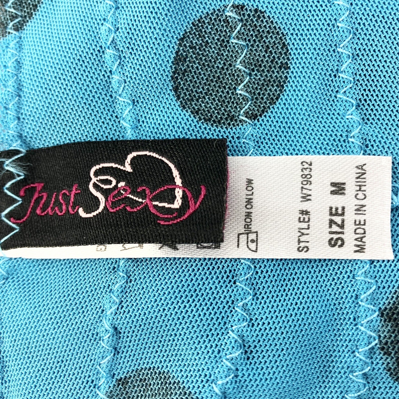 Just Sexy Panties Hip Hugger Polka Dots Ruffles Boy Shorts Size M Vintage