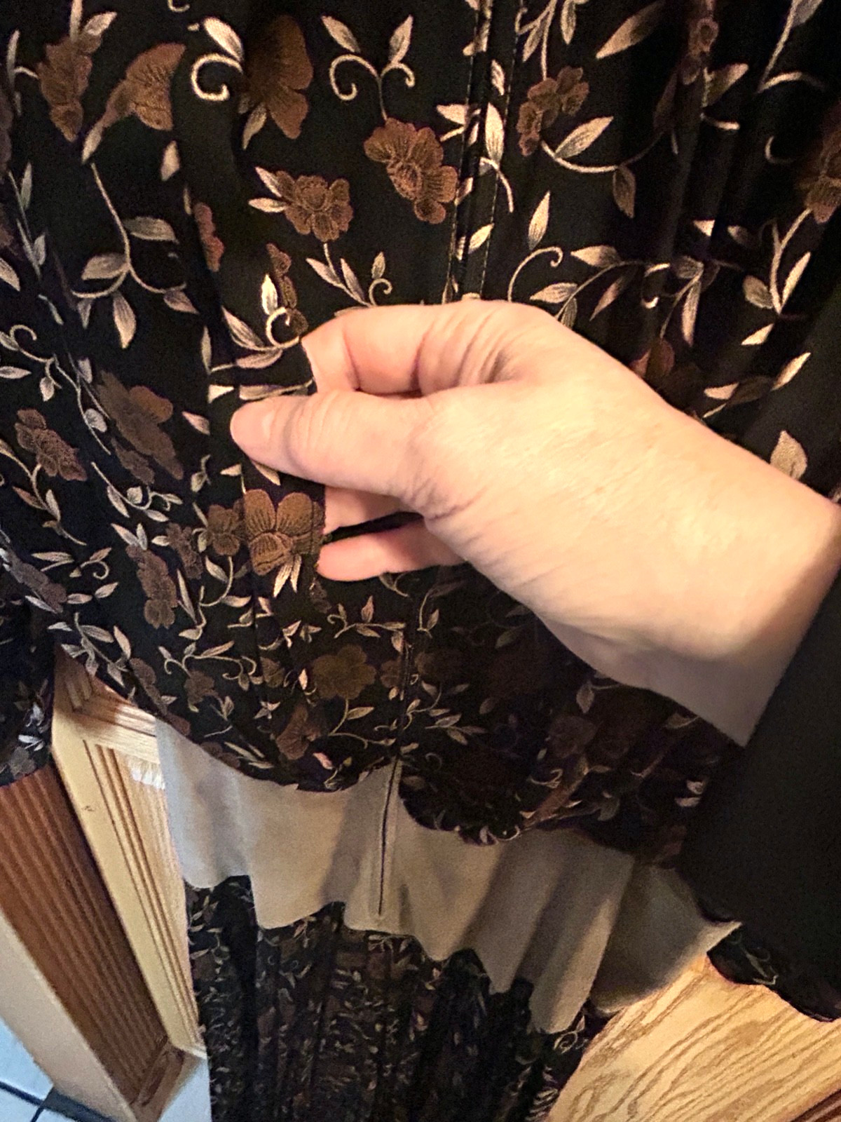 Vintage 80’s Dress „Ronnie Rosado” Genuine Suede Trim Size 10
