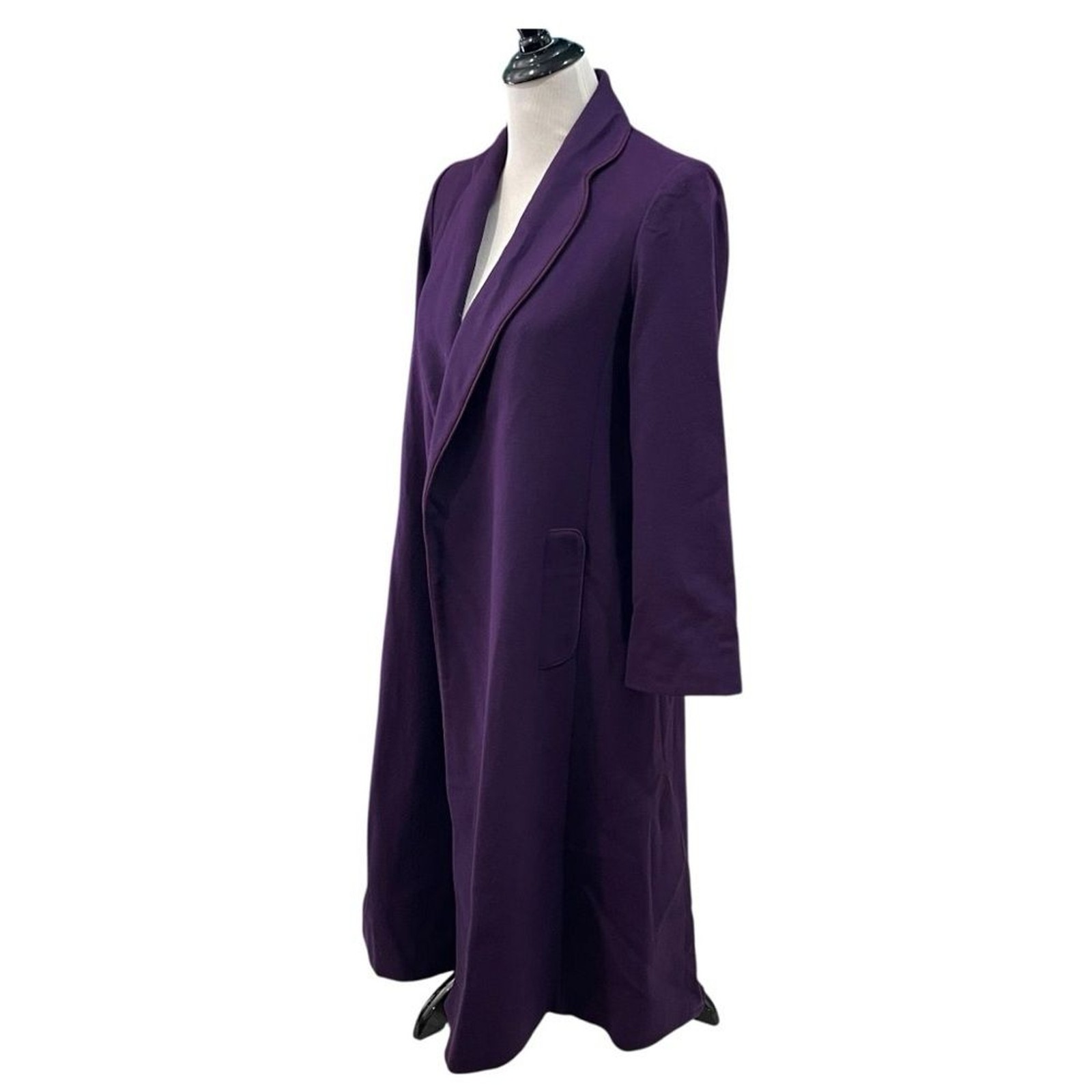 Fleurette Vintage Union Tag Virgin Wool Purple Jacket Coat Anglo Fabrics Merino