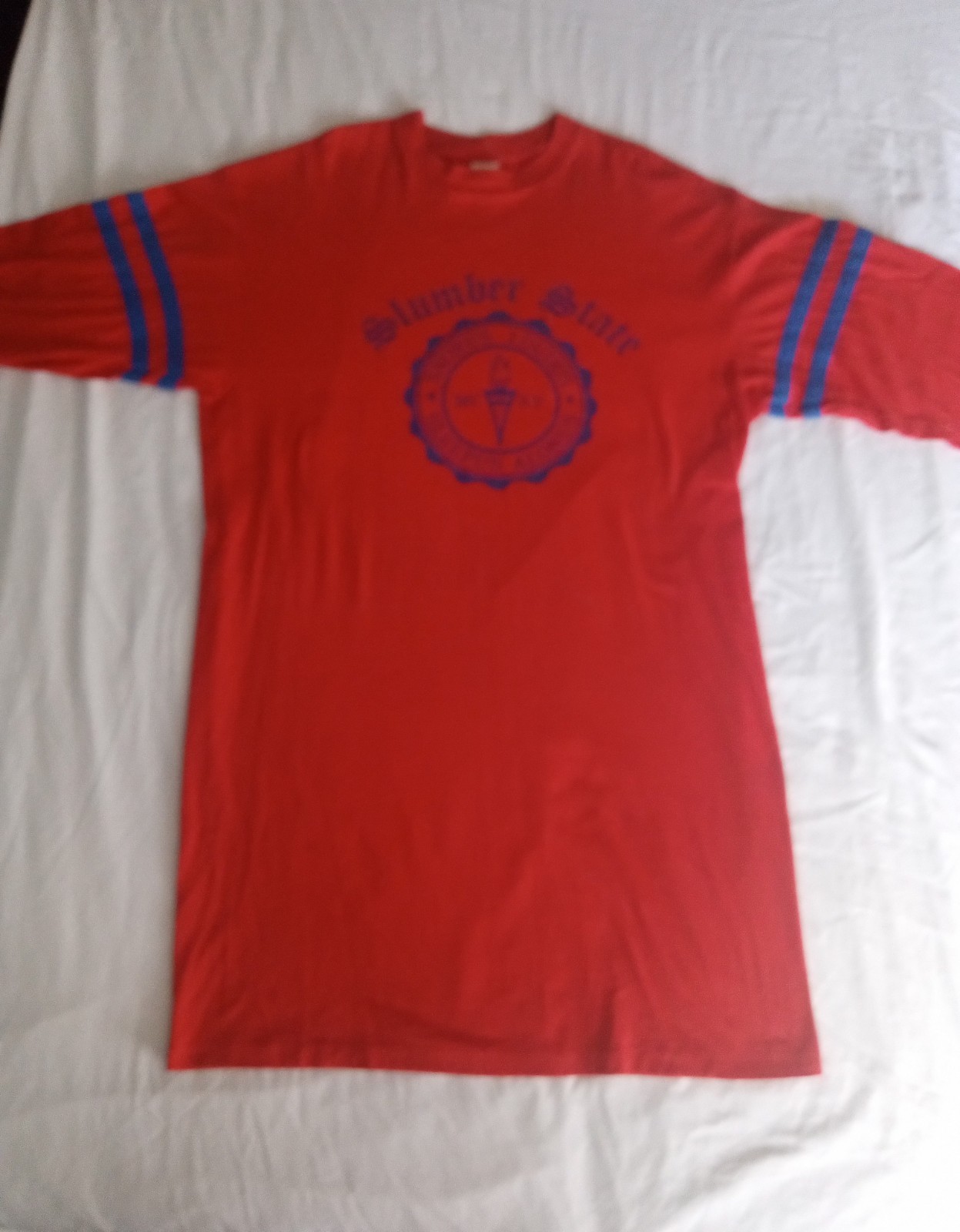 Vintage Single Stitch U.S A 80s „Slumber State” Novelty T-Shirt Pajama Top Sz XL