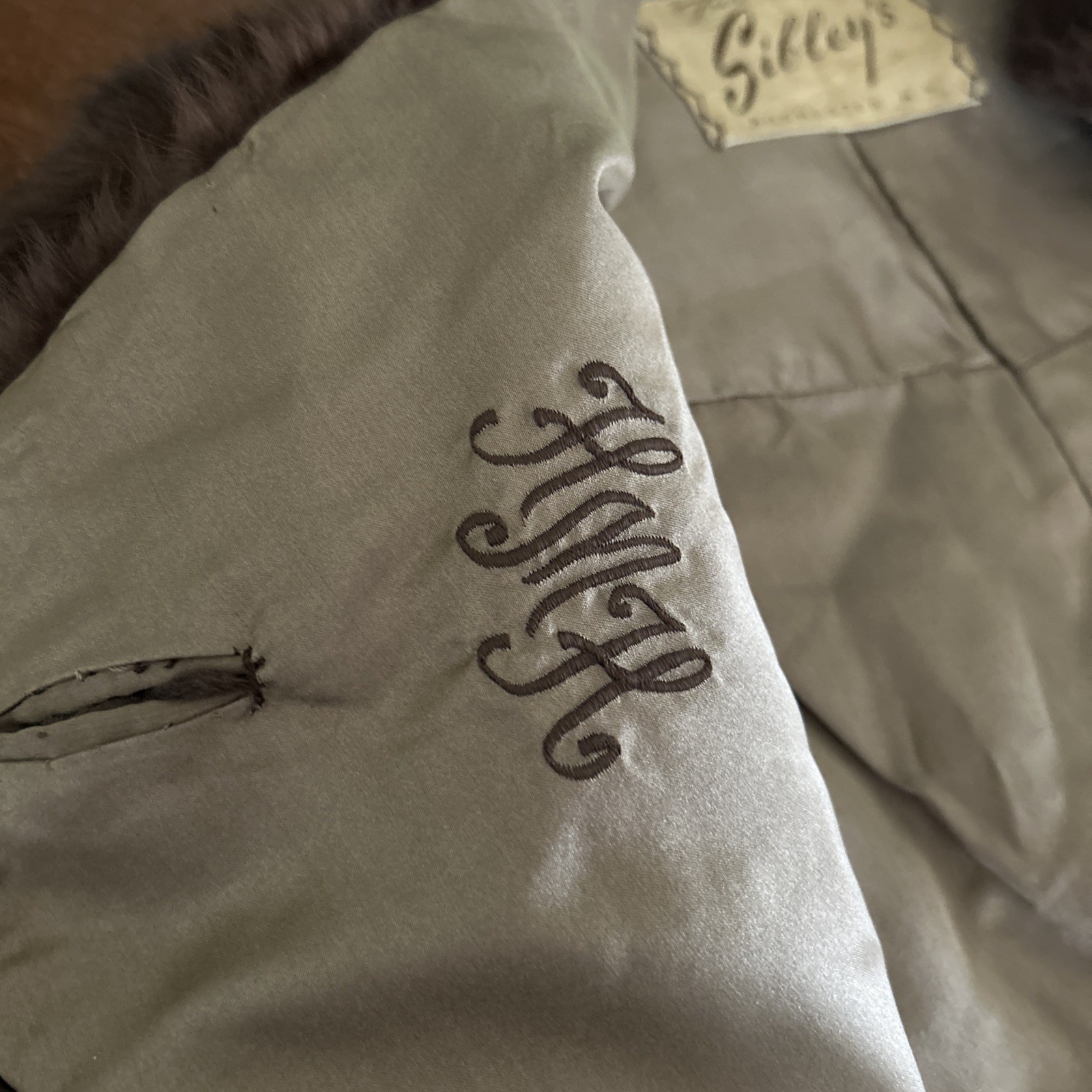 Vintage chocolate brown Mink Stole Silk Lined 1950s