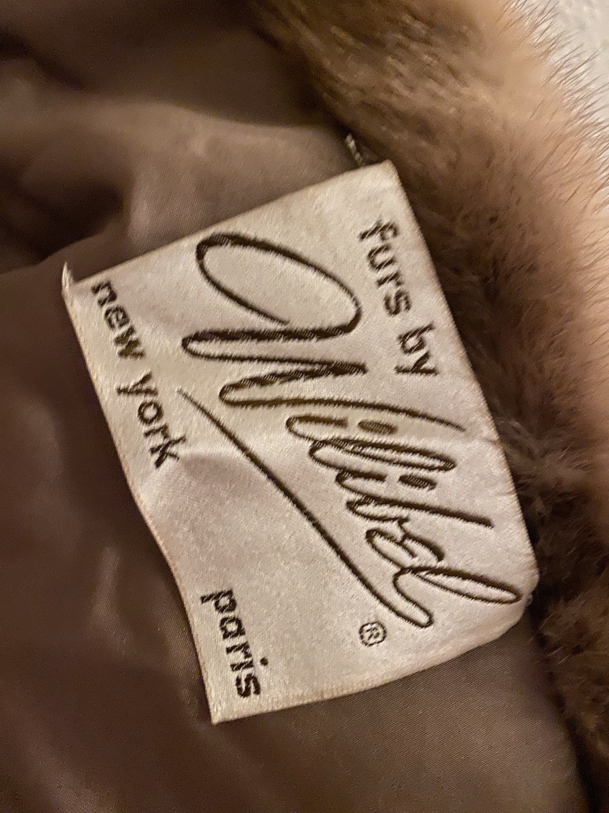 Genuine Mink Authenticity Label Vintage Mint