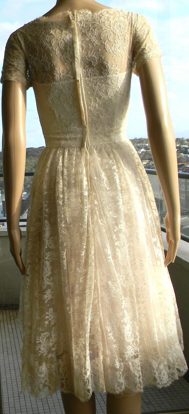 VINTAGE Rockabilly Couture 1950s Original Princess Fairy-tale Lace Tulle Dress