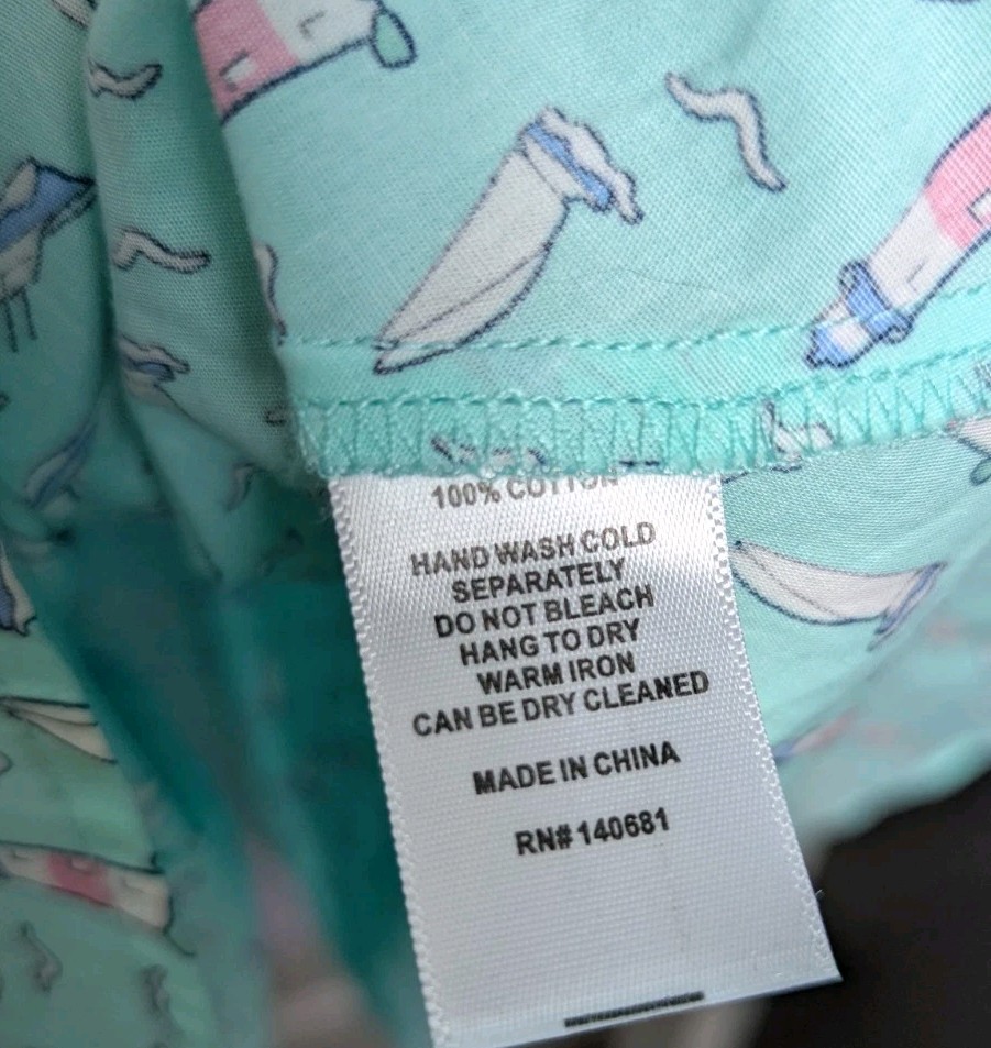 Unique Vintage Maxine Dress Sailboat Lighthouse Print Swing Turquoise Blue Sz M