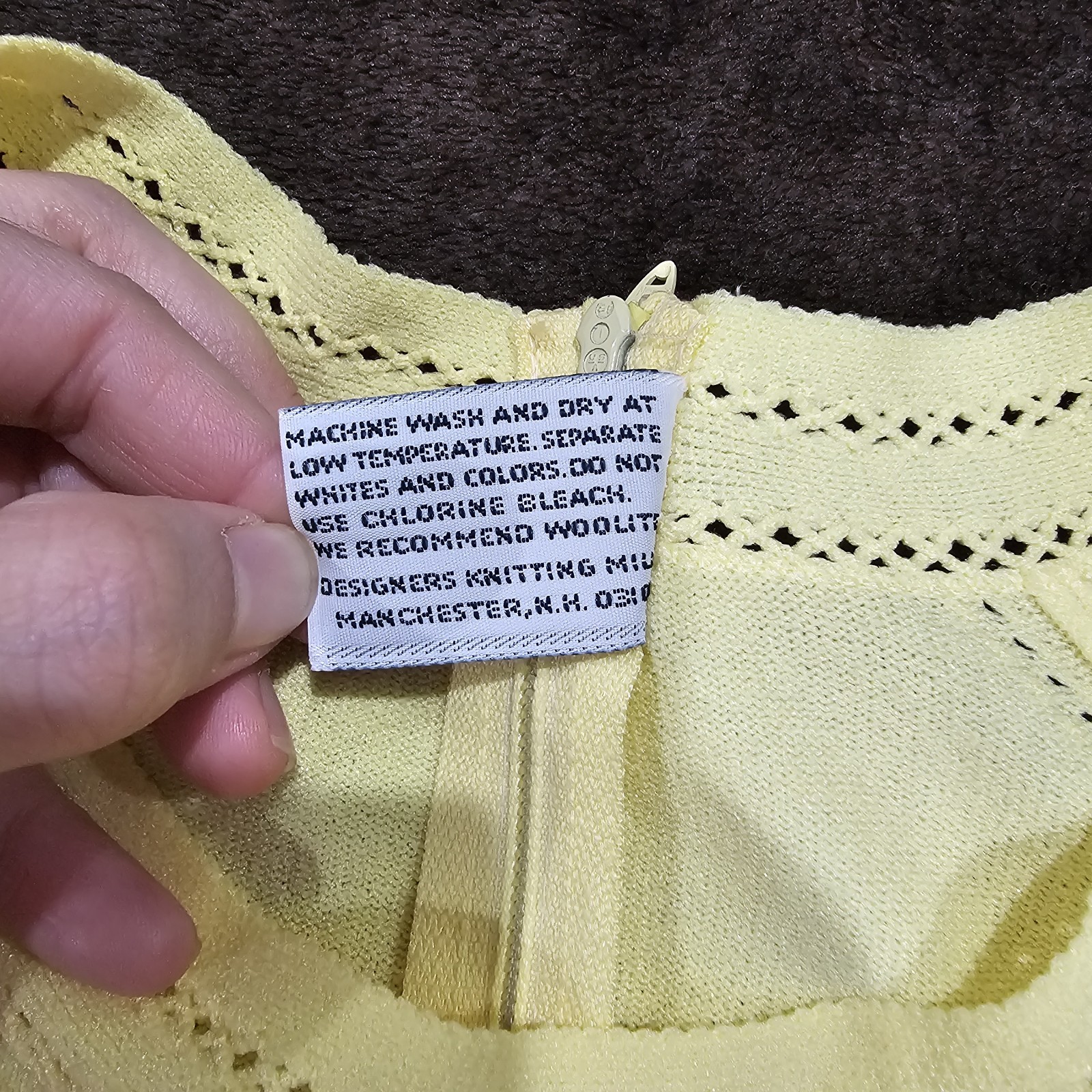Vtg Designers Action Knit Yellow 100% Antron Nylon Short Sleeve T Shirt Top XL?