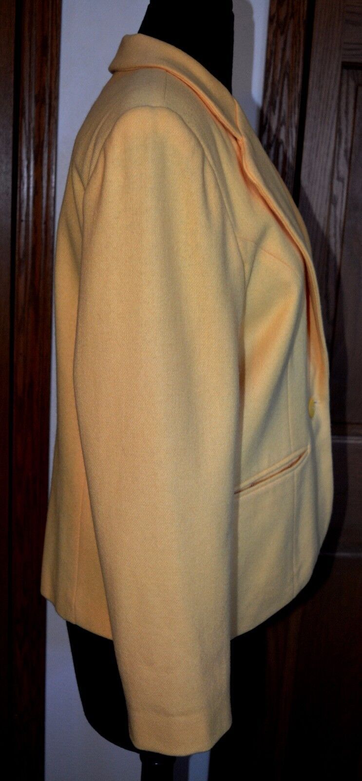 VTG Women’s 100% Wool Blazer 10 Canary Yellow ADOLFO INT’L USA