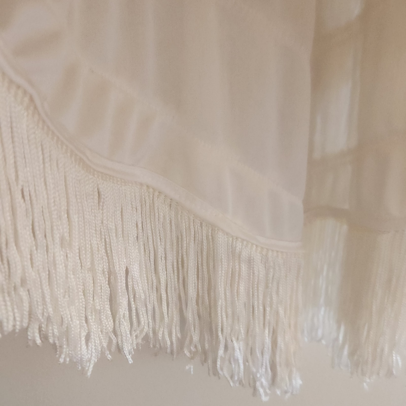 Vintage Womens Flapper Dress By Nightworks Size S/M Ivory VGC