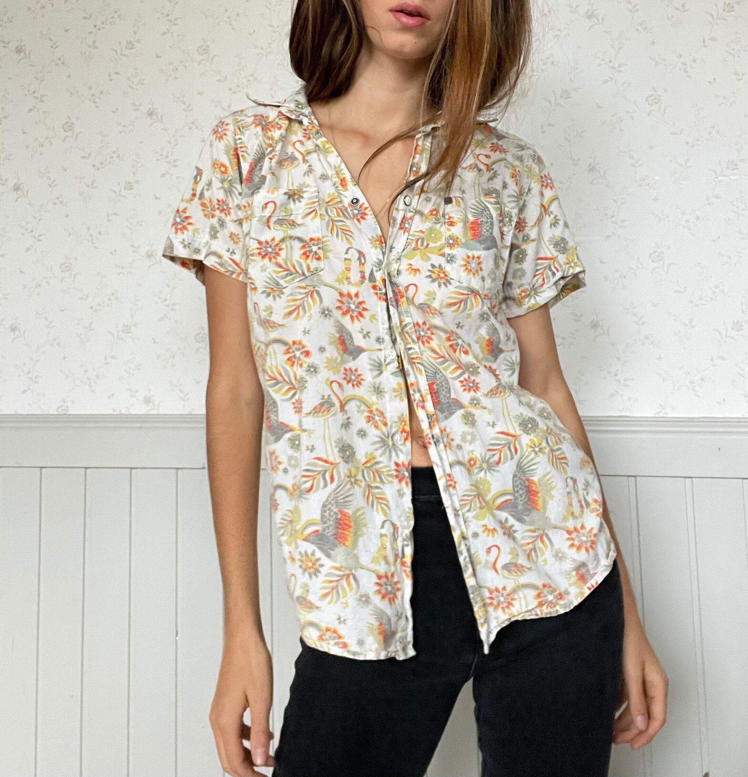 Retro vintage men’s button up, Quicksilver Shirt, 70s shirt, Surfer shirt, Vinta