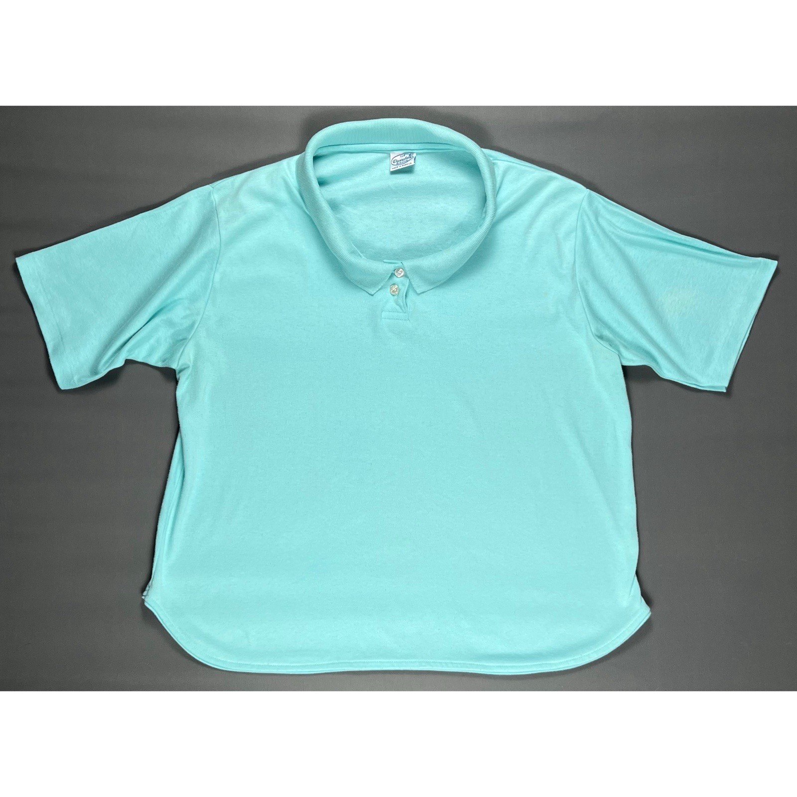Vintage Chesterfield Woman Polo Shirt Size XL USA Made 80s Preppy Pastel