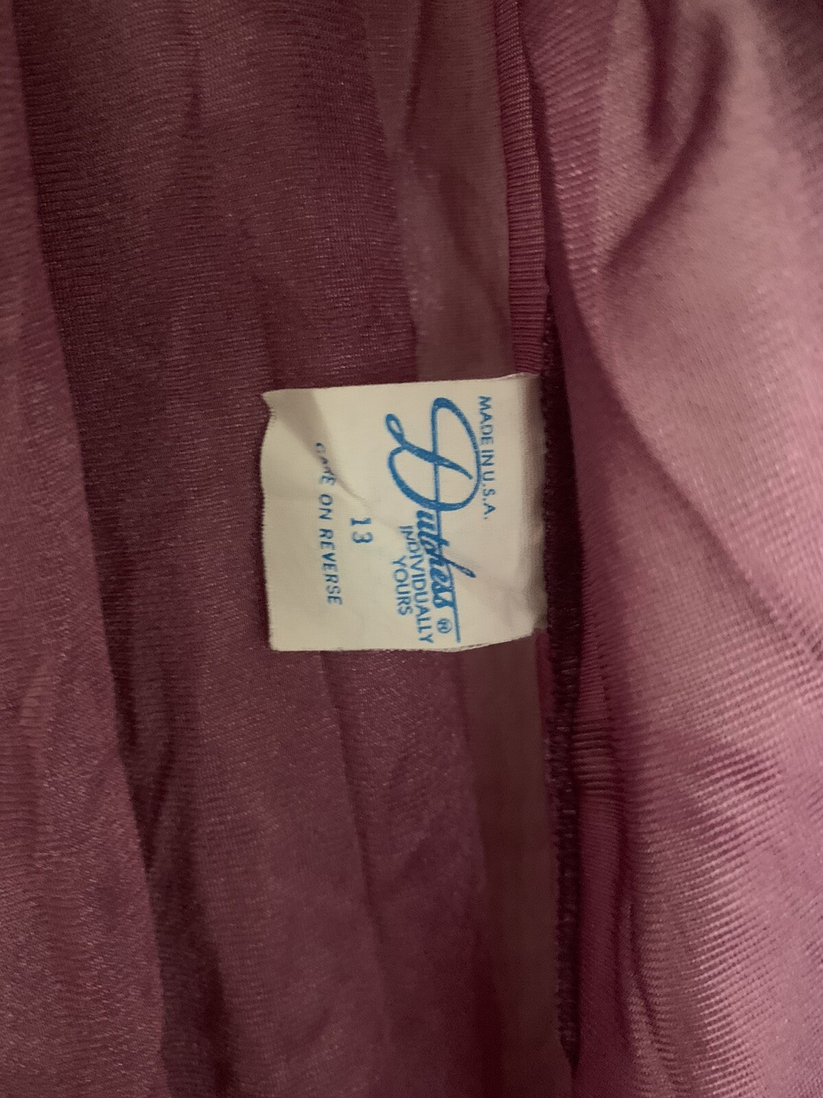 Vtg 2pc Set Dutchess Individually Yours Sz 13 Long Nightgown, Purple, Nylon USA