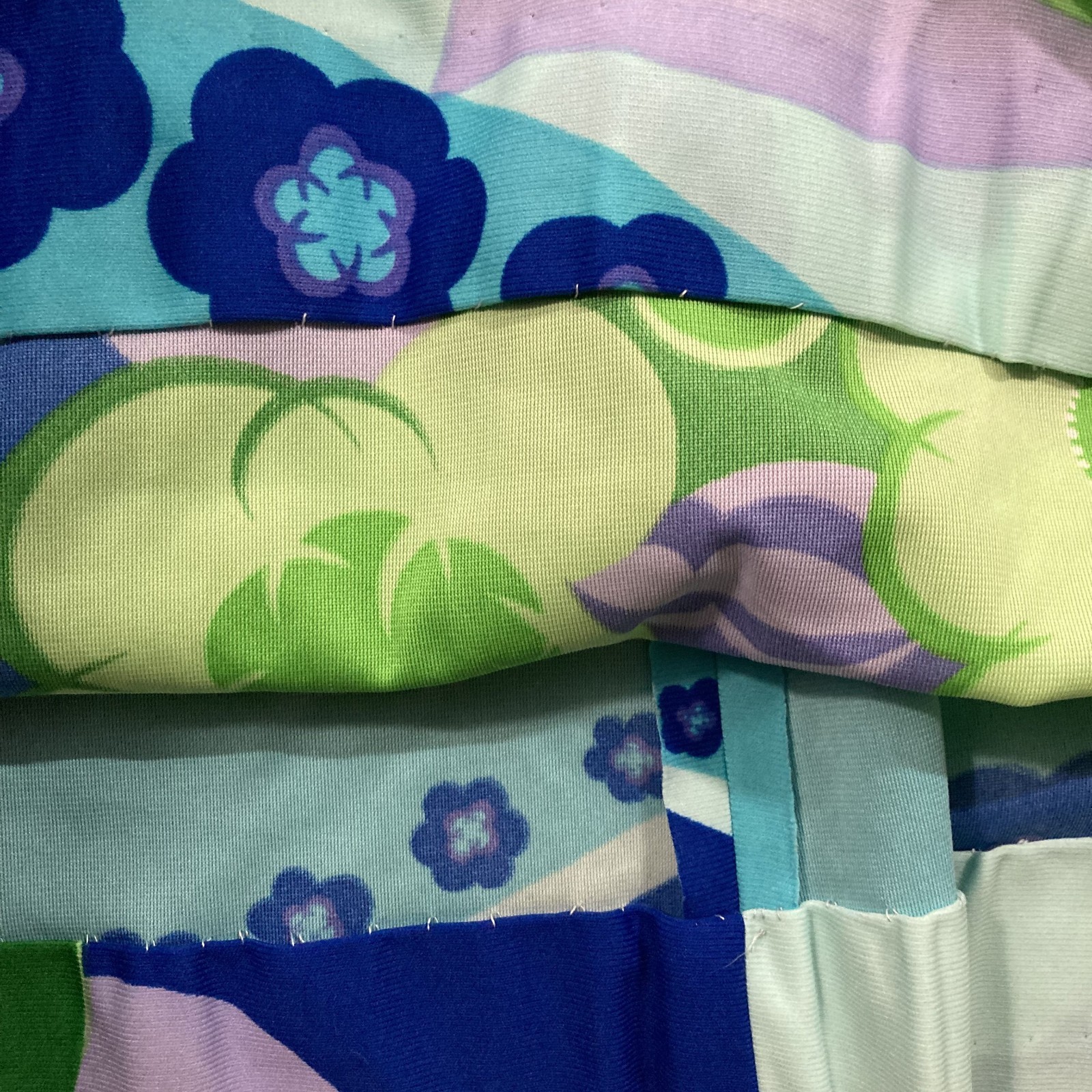 Vintage 70s Malihini Hawaiian Maxi Dress Women’s L Blue Green A-Line Aloha Rare