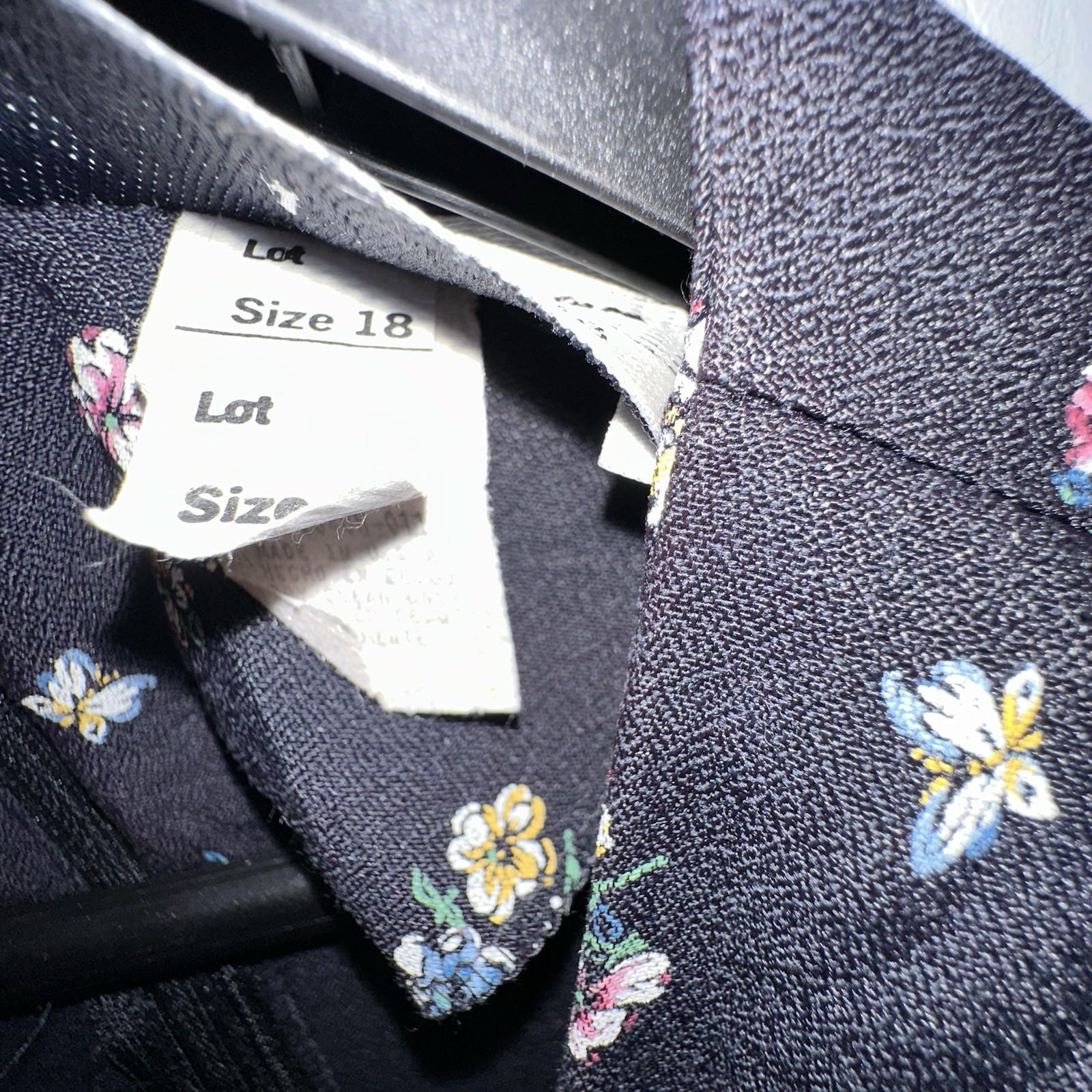 Vintage Blue Floral S.L Fashion Dress-SIZE 18-Vintage Belted Dress