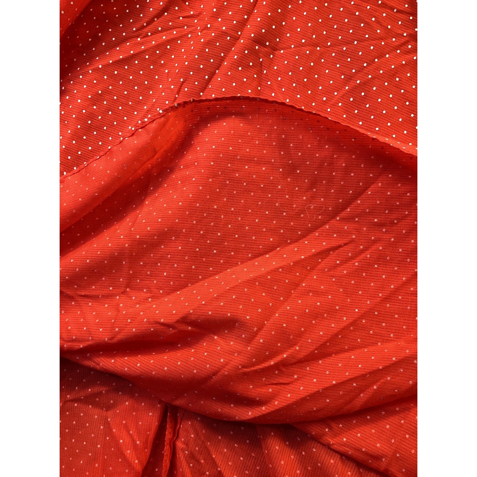 Vintage New Raves Red Polka Dot Sleeveless Midi Dress Retro Fit Flare Notched 10