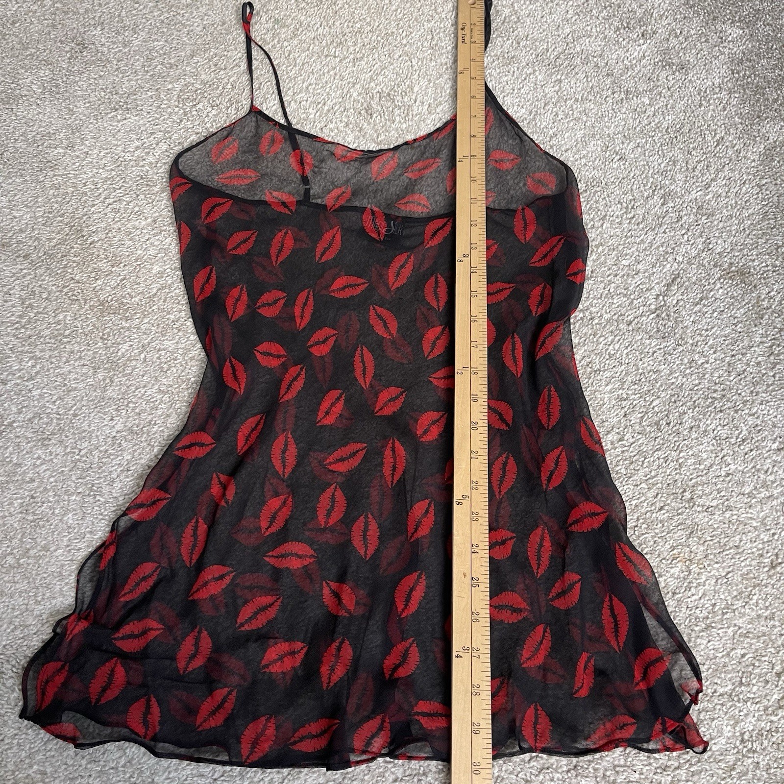 Vintage Magic Silk 100% Silk Chemise Mini Slip Dress Lingerie Womens L Kissy Y2K