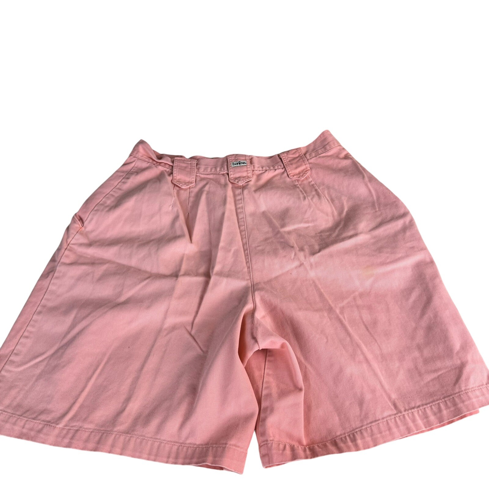Vintage 90s Bonjour Shorts Size 15/16 Peach Pleated