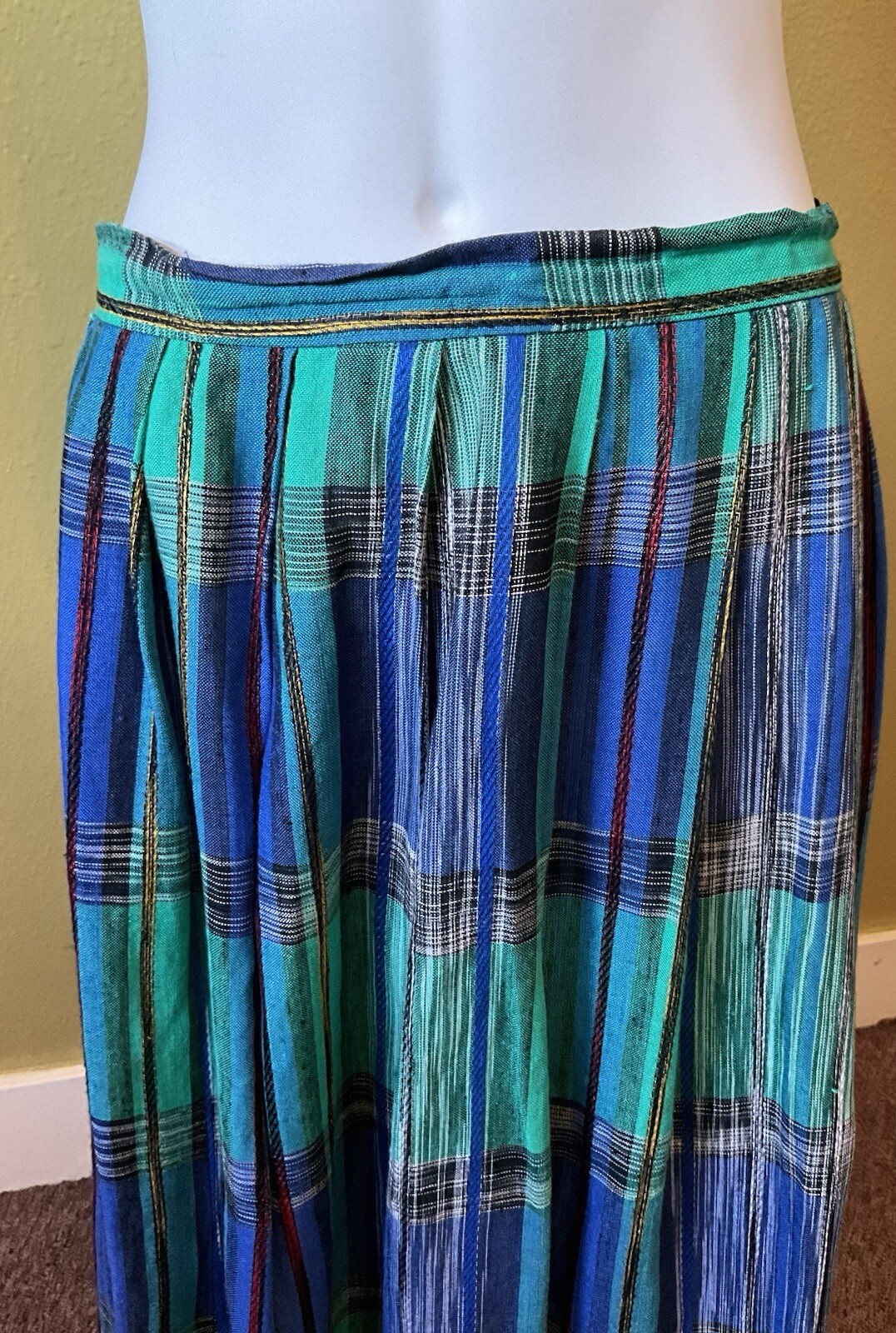 VTG Tica Women’s Pleated Skirt Plaid Size 14 Made in USA Union Tag Preppy