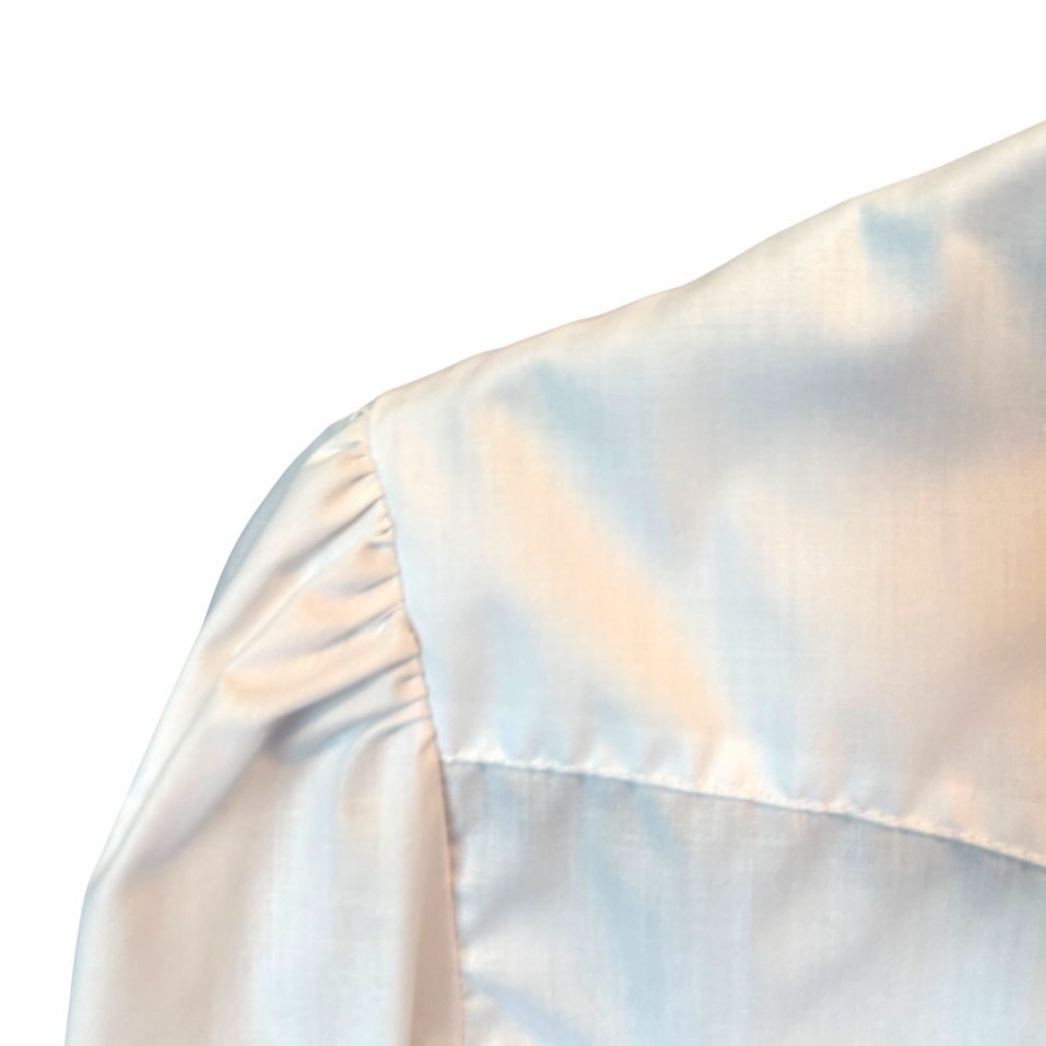 VTG H Bar C California Ranchwear White Ruffle Pintuck Western Blouse Size 34