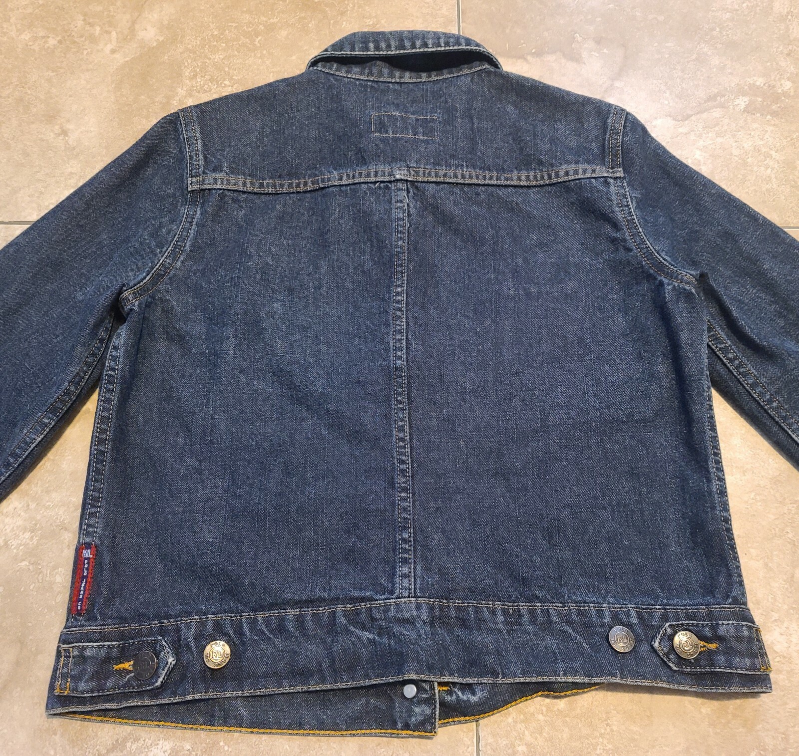 VTG Ralph Lauren Polo Denim Jean Jacket Coat Type 2 Pleated Cuffed Womens M