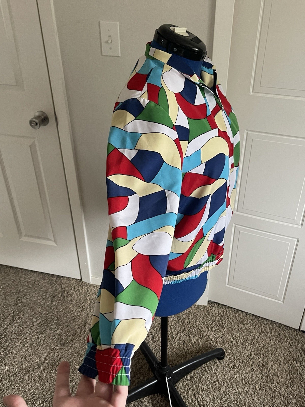 1980s/90s Vintage Drapers and Damons Multicolor Windbreaker Light Jacket Rainbow