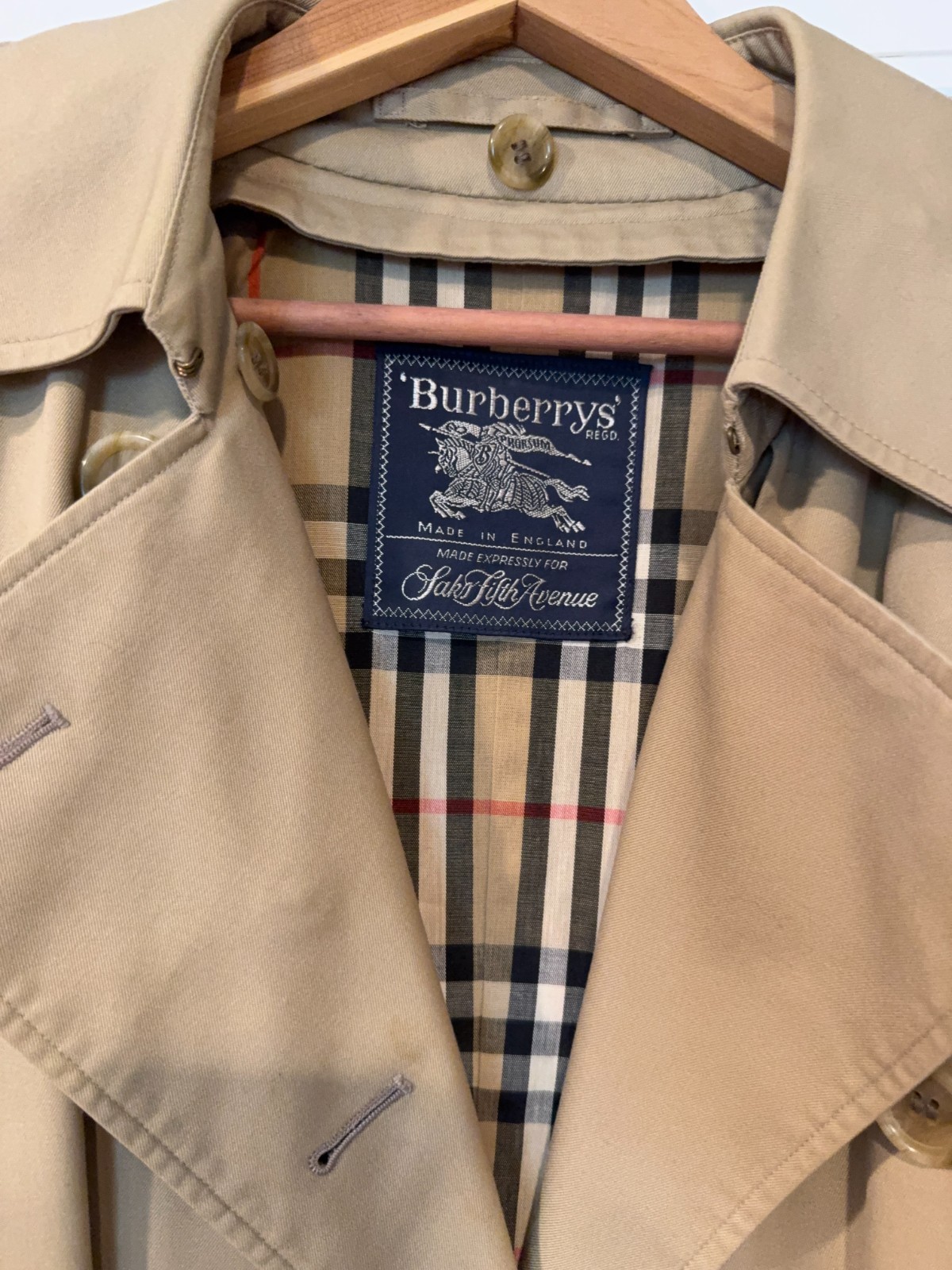 Vintage Burberrys’ Saks 5th Ave trench coat