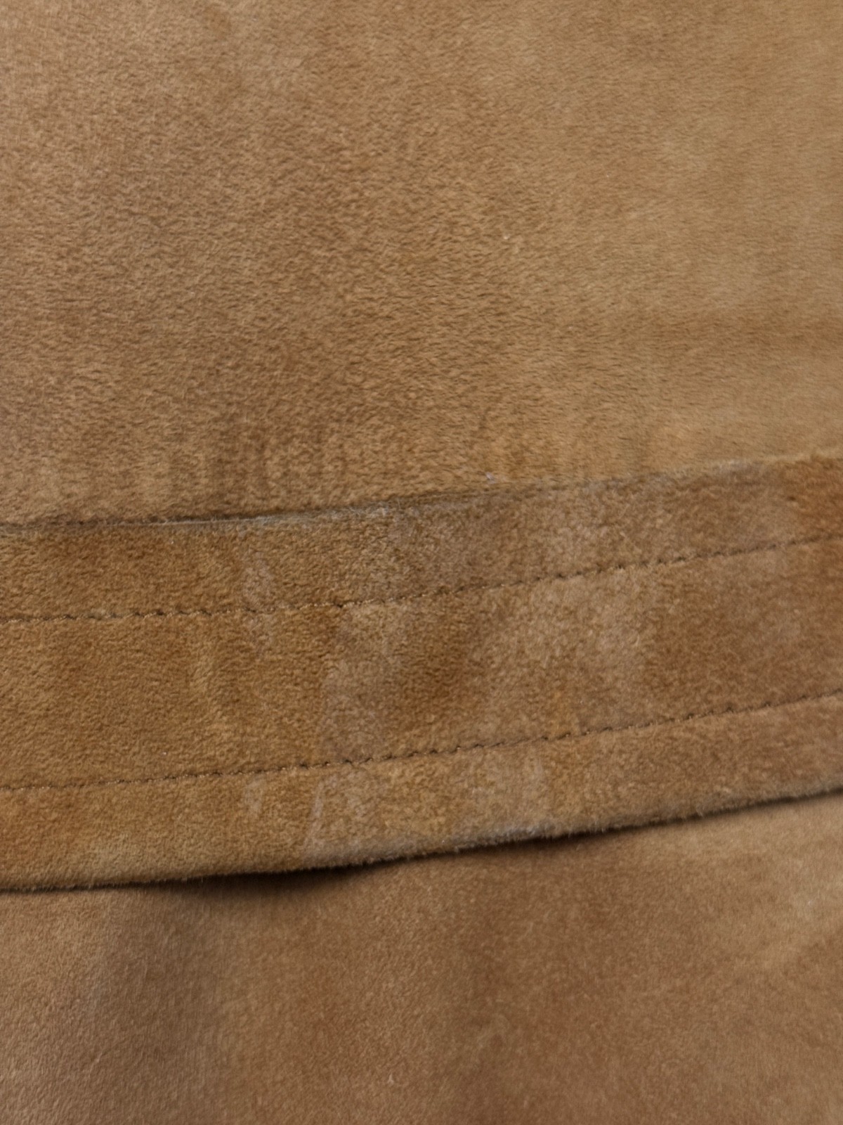 Vintage LOEWE Suede Trench Coat Leather 1970s /1980s Size FR 42 / Caramel Ochre