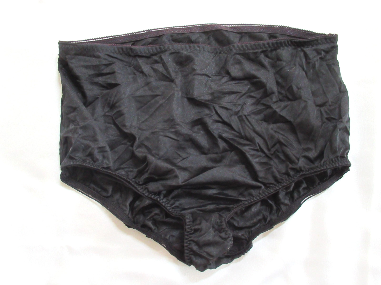 Vintage SANS SOUCI Full Brief PANTIES All NYLON Antron size M/6 black
