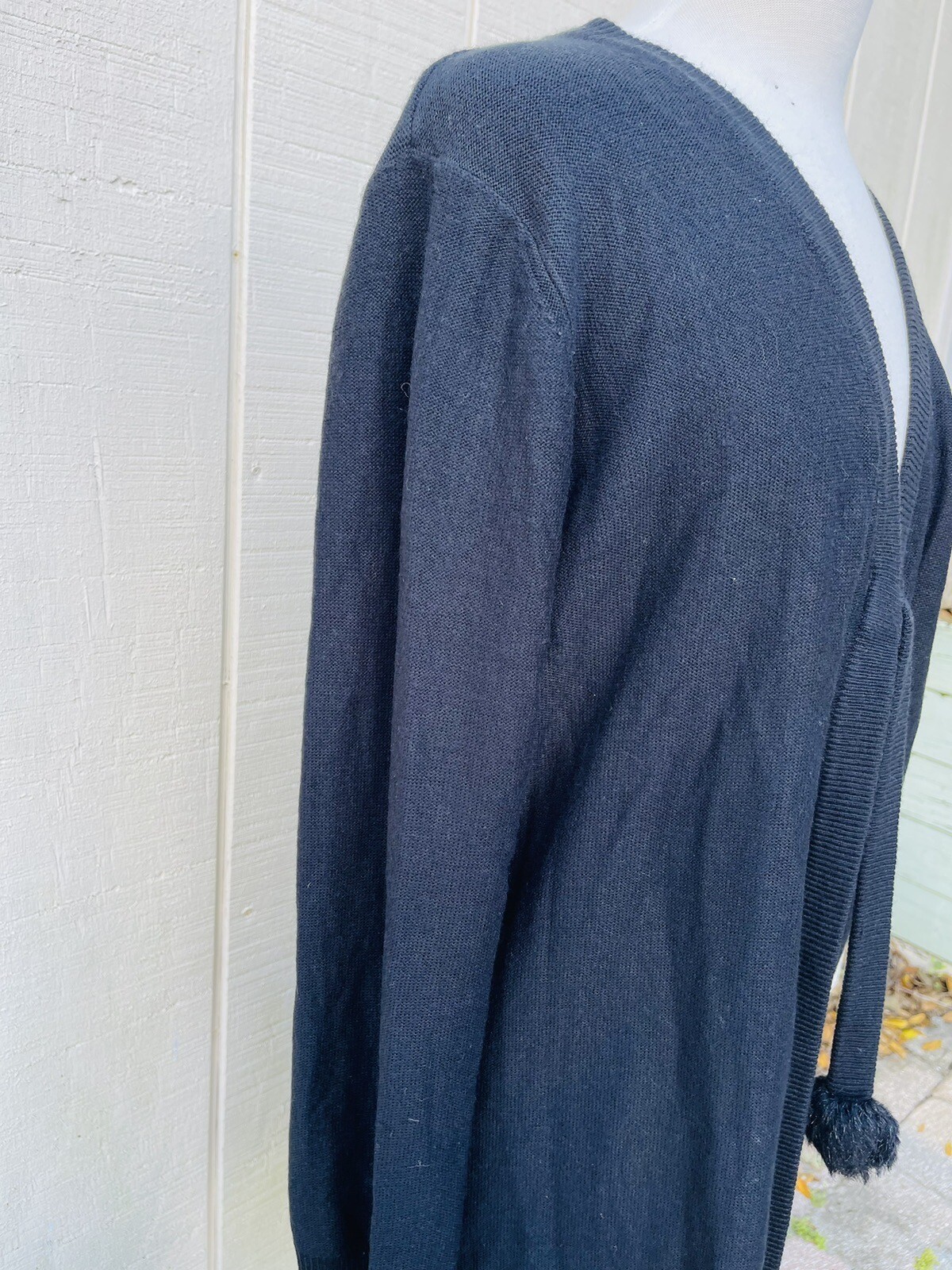 Vintage 1980’s TRIC TRAC by Phyllis Keitlen Black L Cardigan Made In Hong Kong