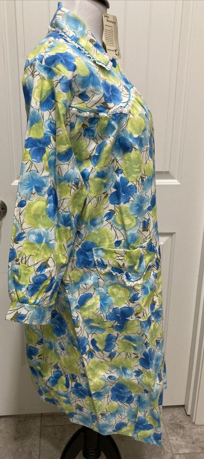 NWT Kickaway Corded Duster Blues/Greens See Measurements For Size Vintage