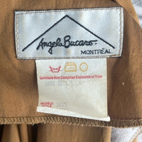 🇨🇦 Vintage 80 Angela Bucaro Silk Duster Trench Oversized Draped Caramel Bronze