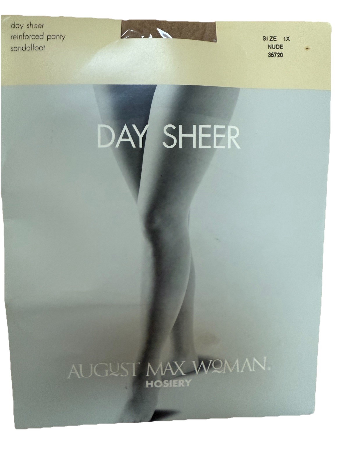 August Max Woman Day Sheer Nude Size 1X Pantyhose