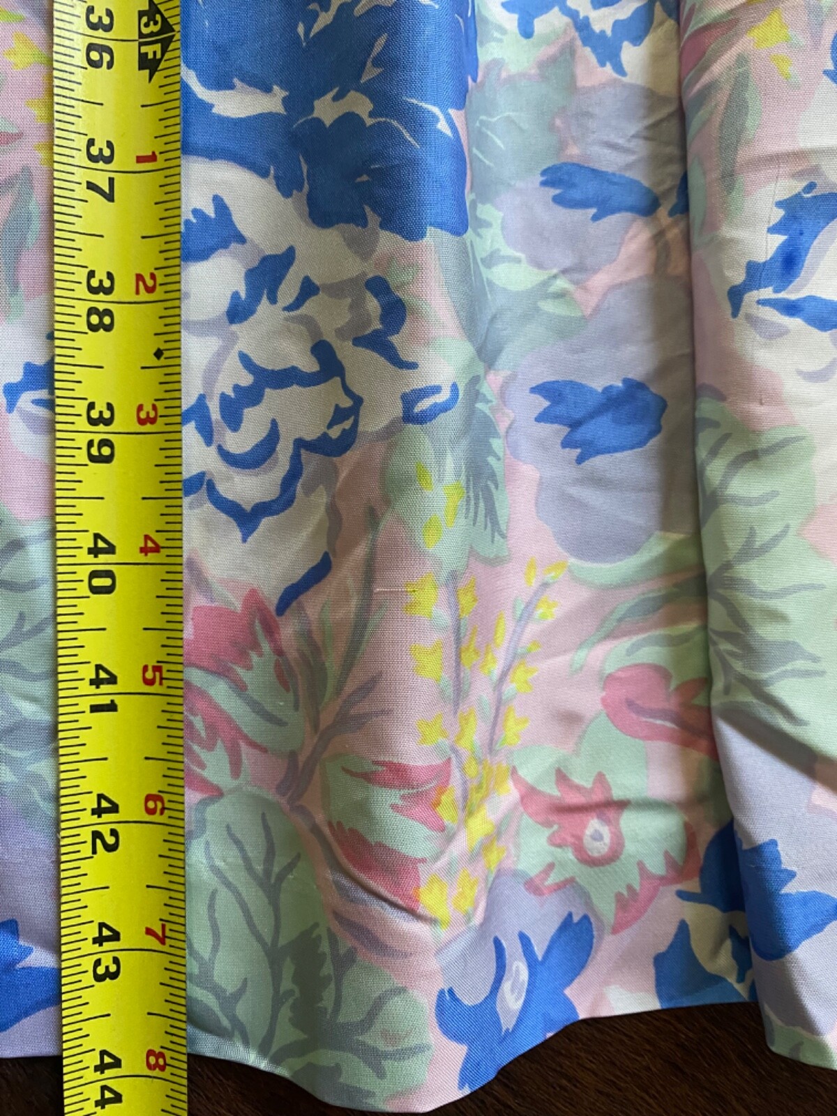 Vintage 60s Siamese Trader Floral Thai Silk Dress Muumuu Caftan Pockets Size P
