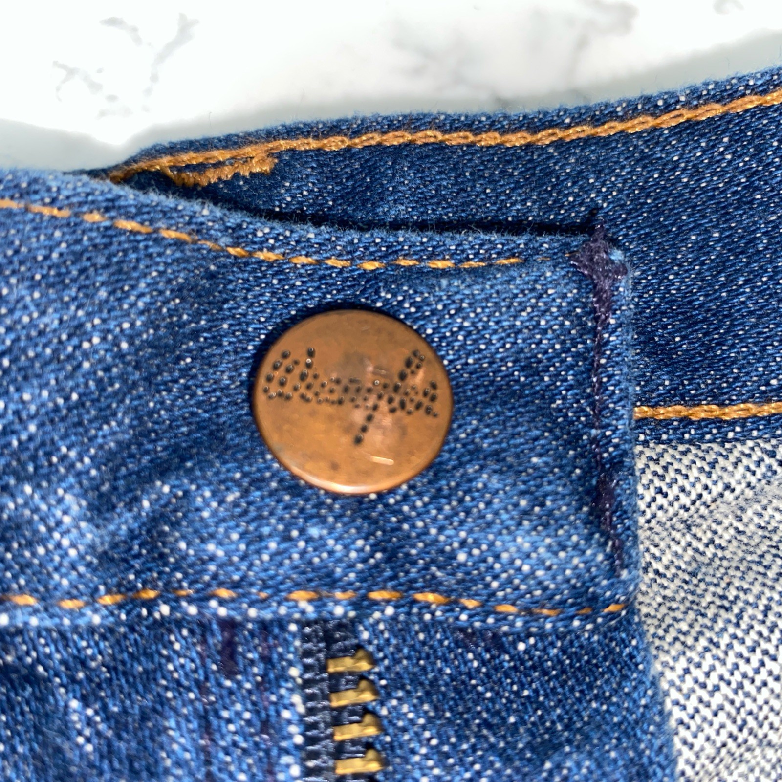 Women’s Vintage Pro rodeo Cowboy Cut Jeans Misses 10 32 Dark Wash 14 3/4 Oz Deni