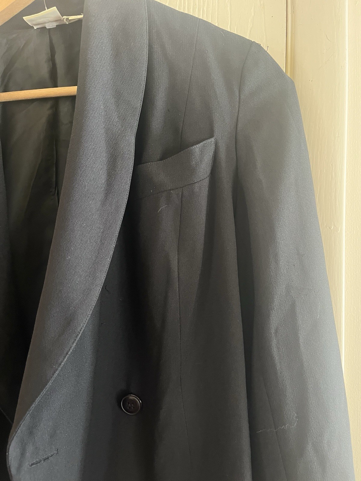 Vtg Edwardian Victorian Goth Crepe 20s 80s J. G. Hook Town & Country Long Blazer
