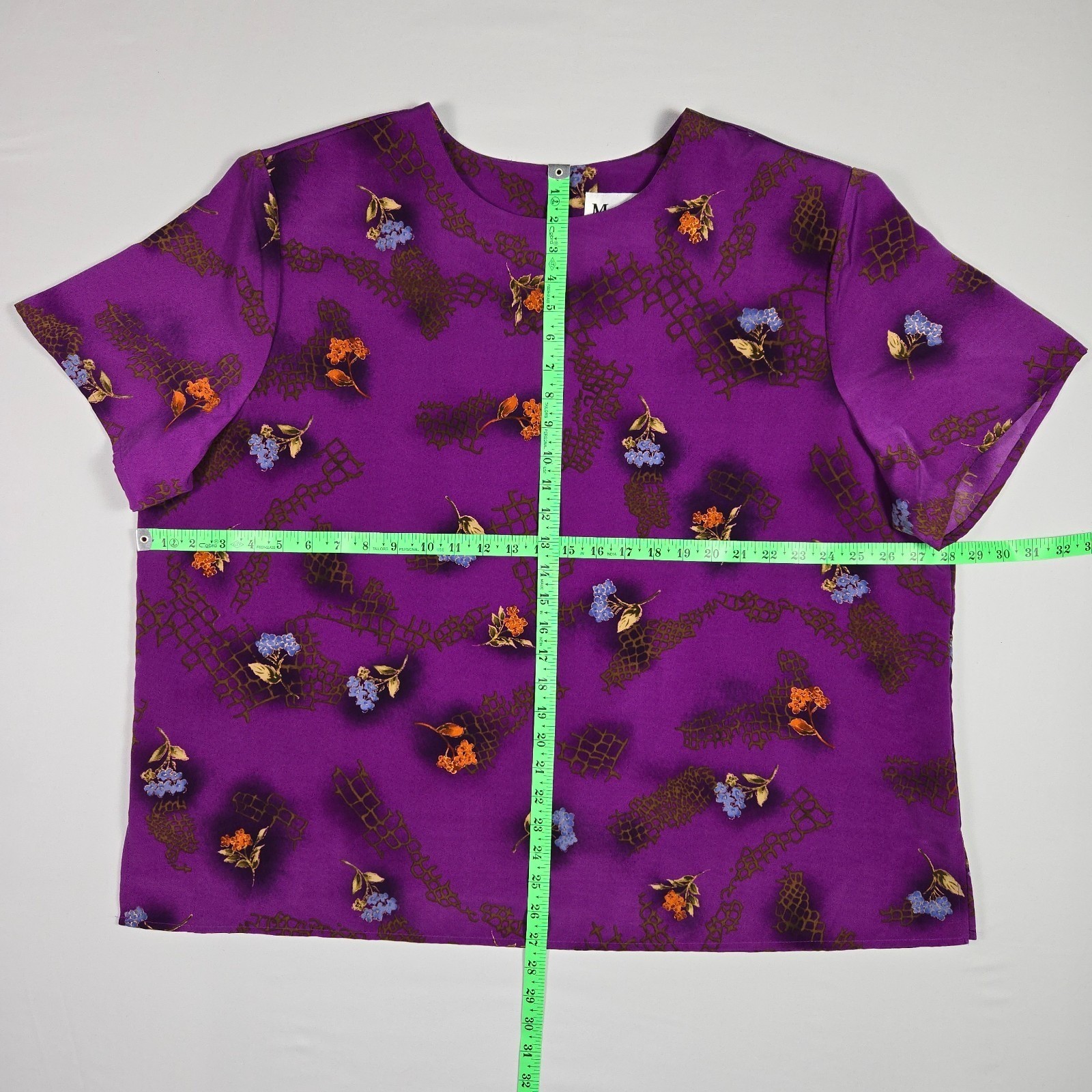 VTG Maggie Sweet Skirt Set 3X 2X Purple Floral 2Pc Midi Co-ord Y2K Cottagecore