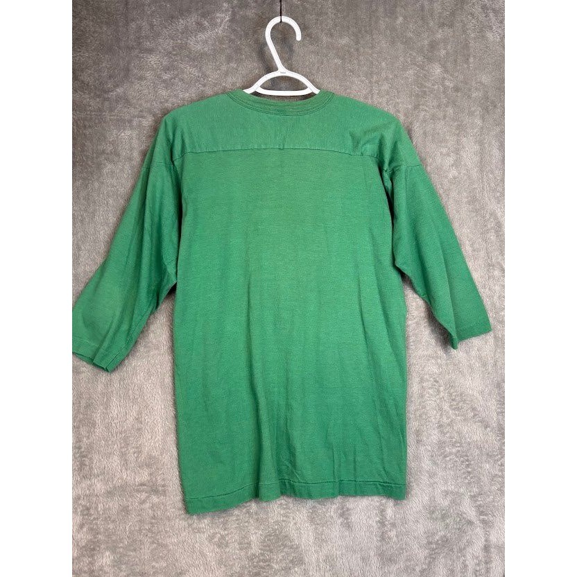 Vintage Champion Duffys Shamrock Denver Jersey Shirt Green 3/4 Sleeve Mens M