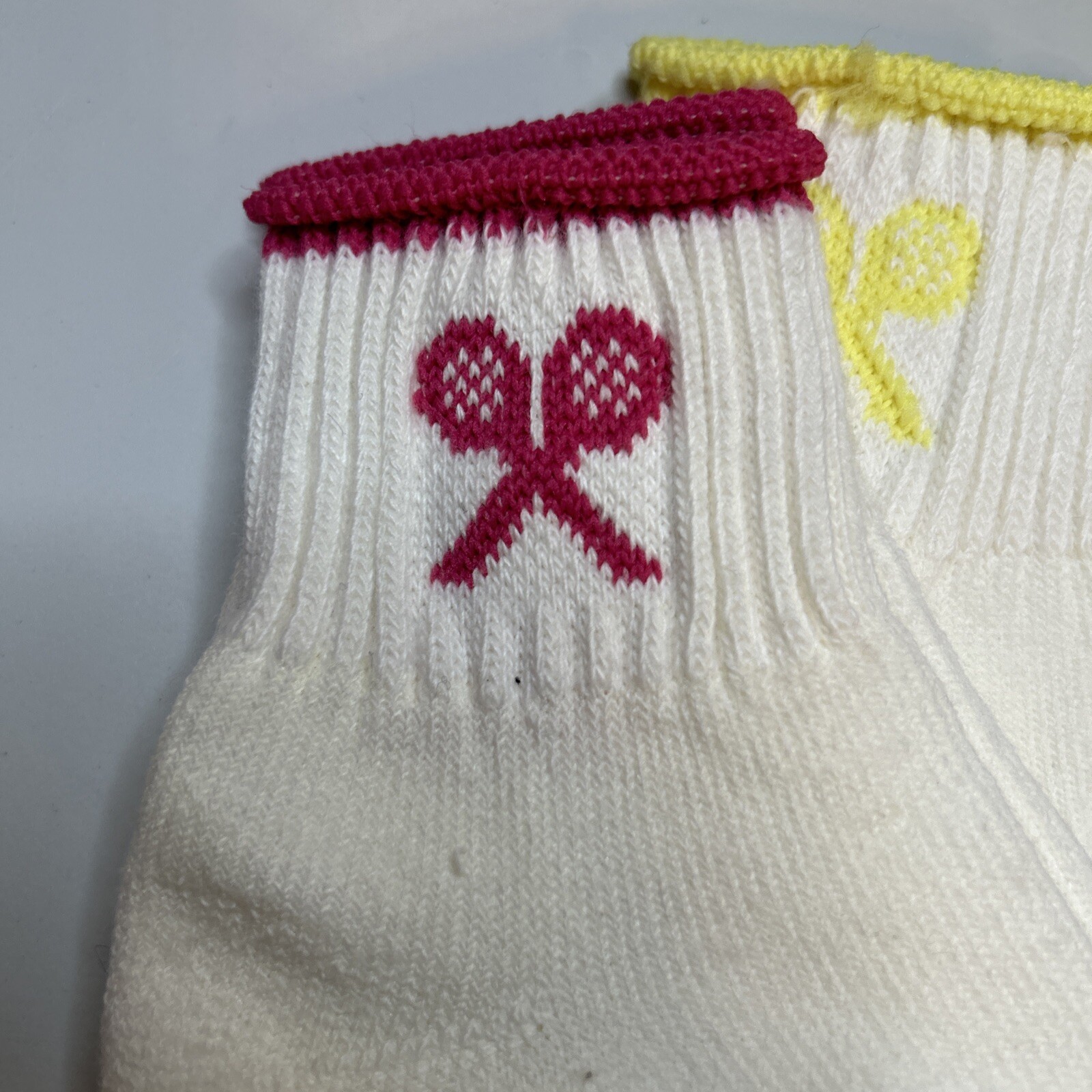 VTG 3 Pack Socks Sears 80s 9-11 Ankle Tennis Orlon Acrylic Nylon Womens NOS 90s.