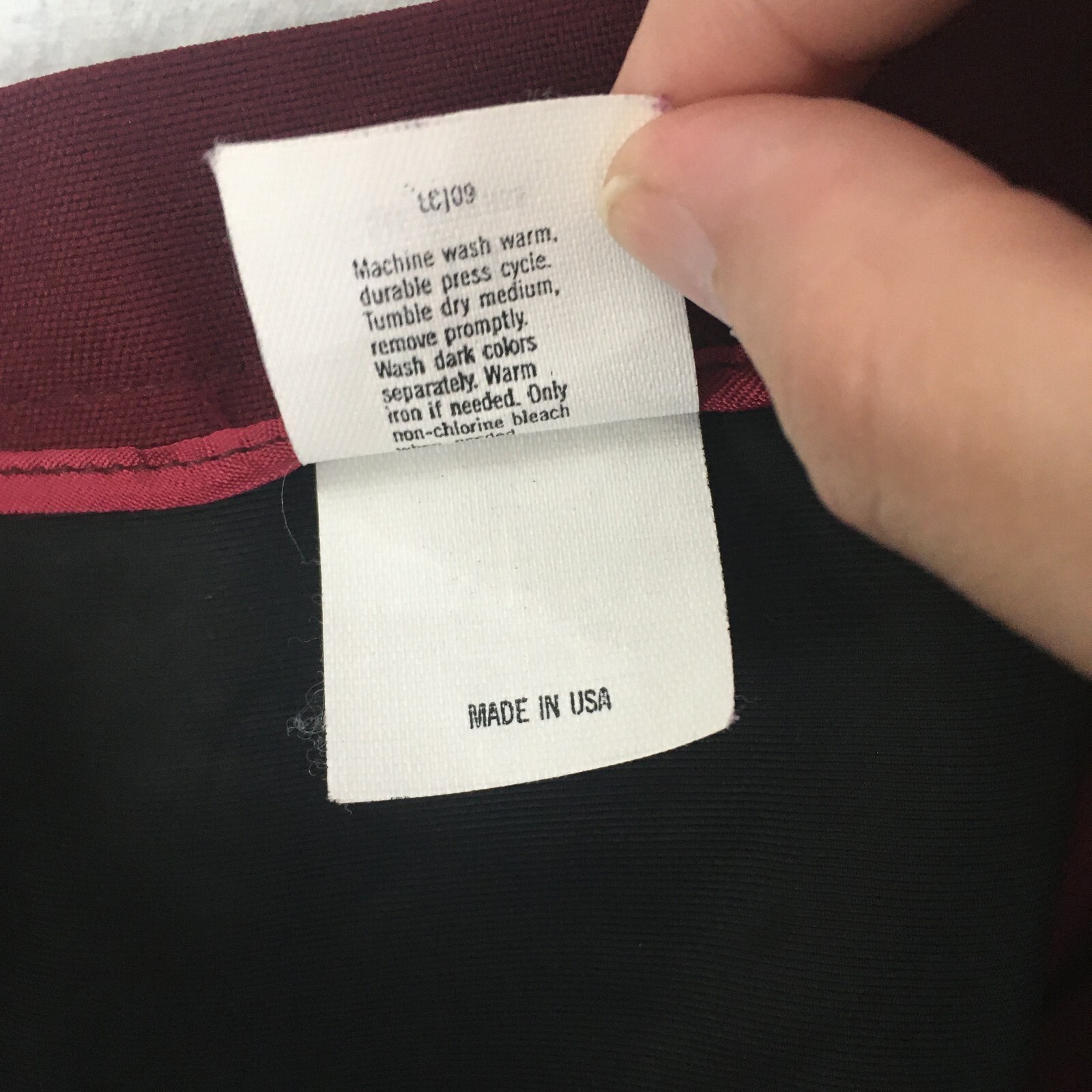 Reflections by Haggar Womens Vintage High Rise Dress Pants, Burgundy, 28 waist