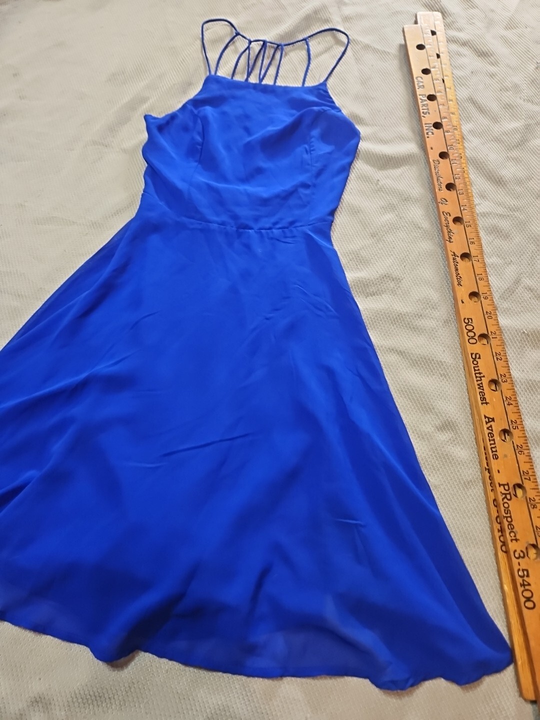 Contempo Casuals Vintage Dress Small Spaghetti Strap Zip Mini Gown
