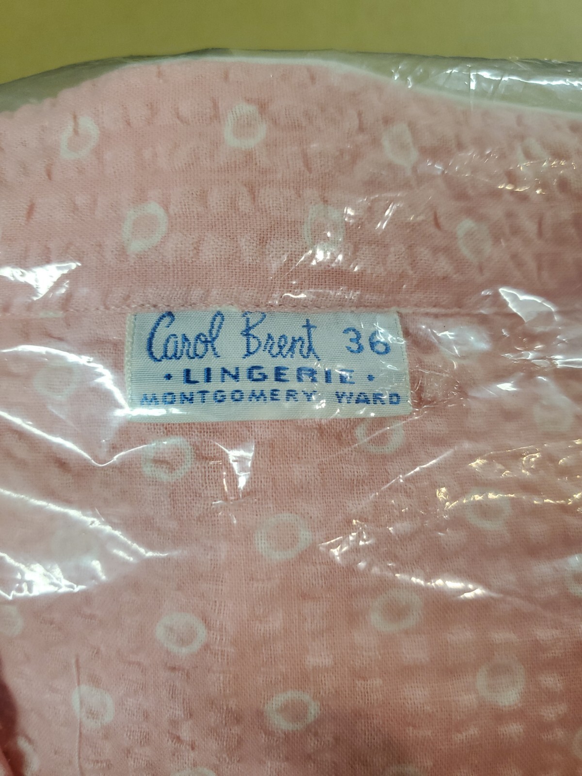 Carol Brent Classic Vintage Pink and White Pajama Set Cotton 1960s 36