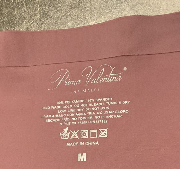 Vtg Prima Valentina M Rose Blush French Cut Brief Panties