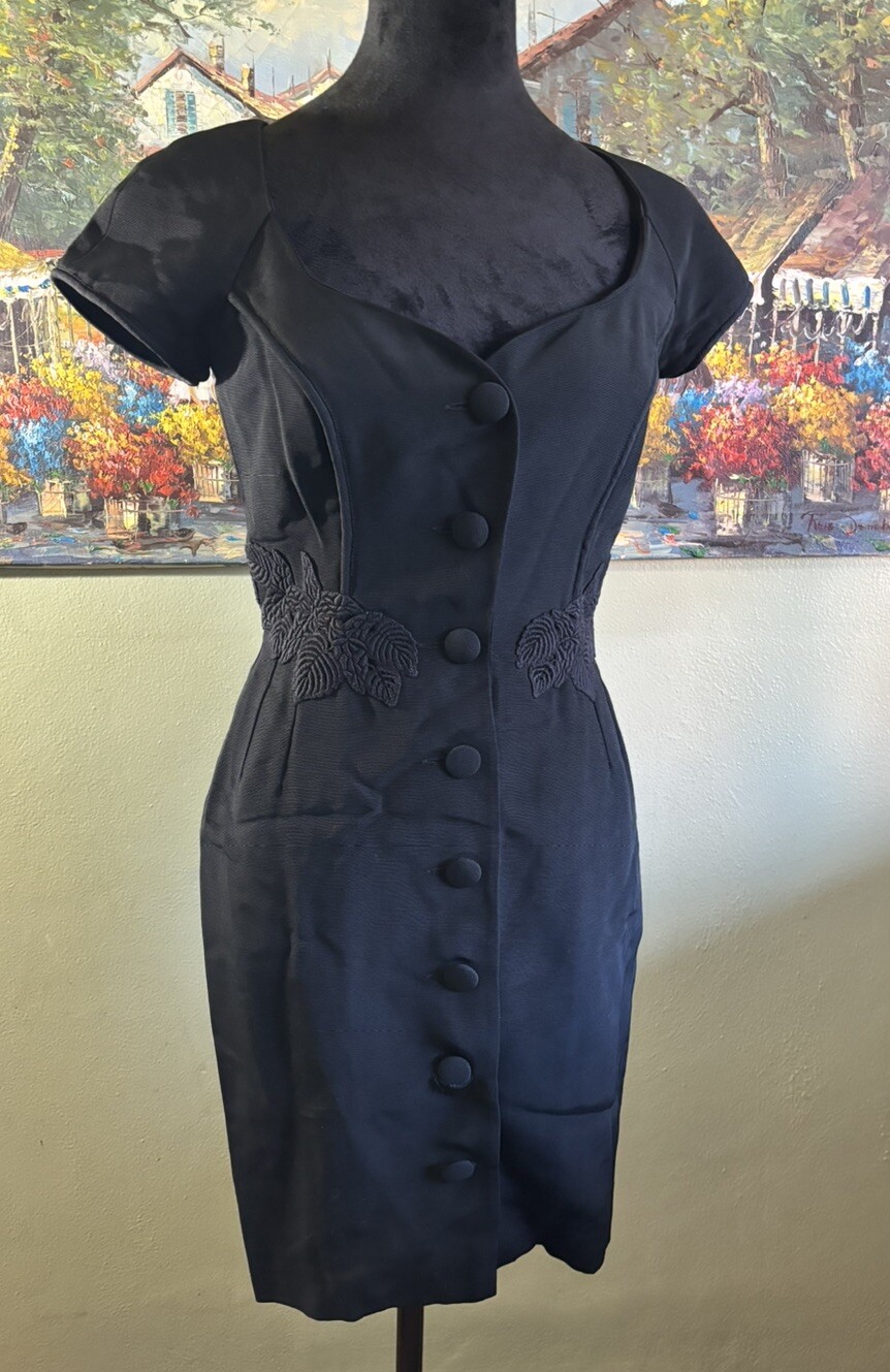 90s Beautiful LOLITA LEMPICKA Paris Front Button Mini Dress.size 6.made France