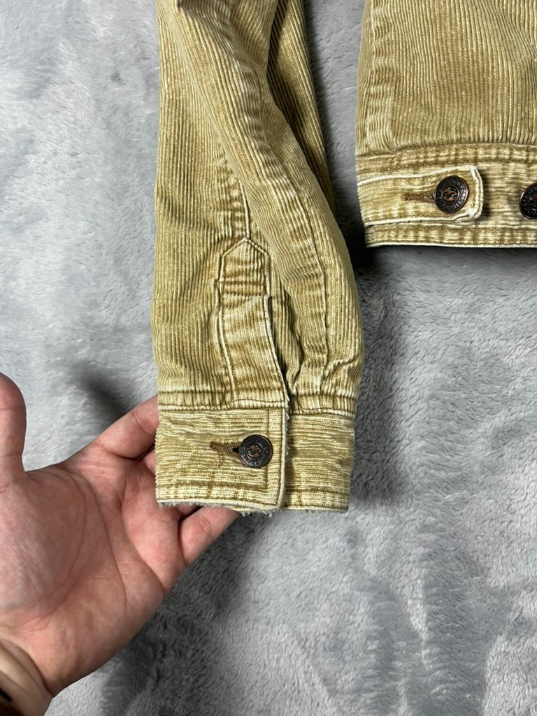 VTG 90s Billabong Brown Corduroy Button Up Jacket Women’s Size Small Fleece