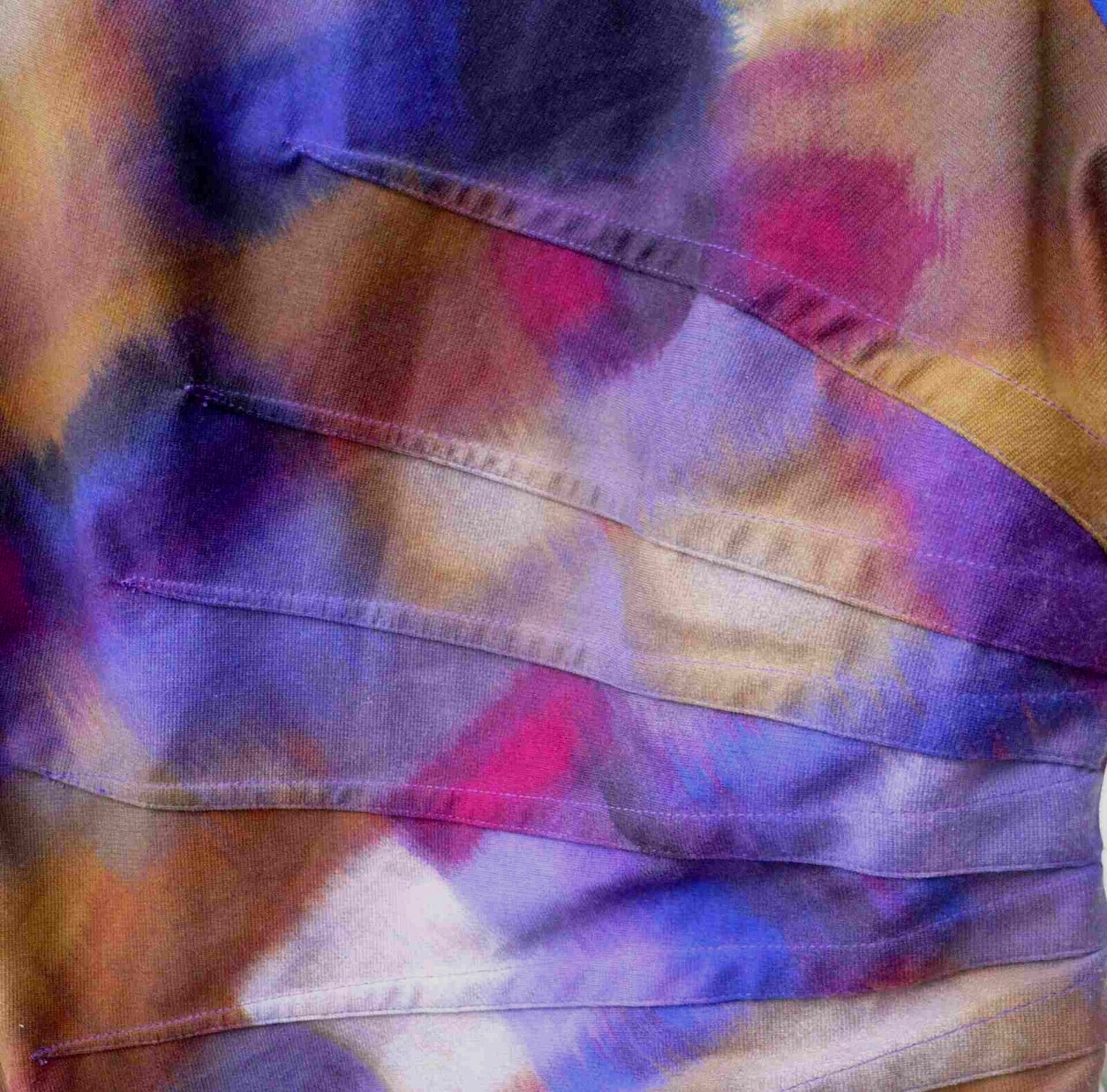 VTG LONDON TIMES S M 10 ARTSY MOD ART SHEATH DRESS HOURGLASS BEAUTIFUL COLORS